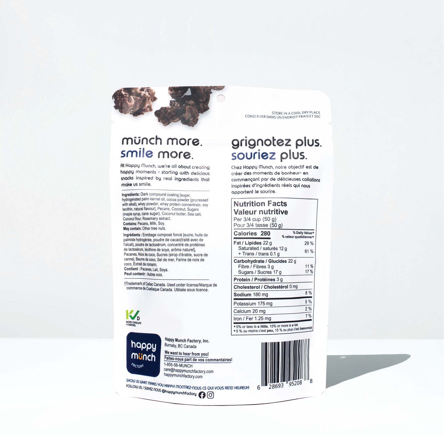 Dark Choco Nuggets - Pecan & Coconut (100g)