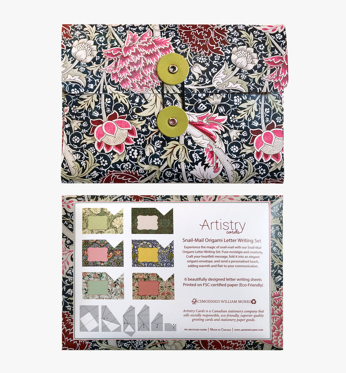 William Morris Origami Snail Mail Set