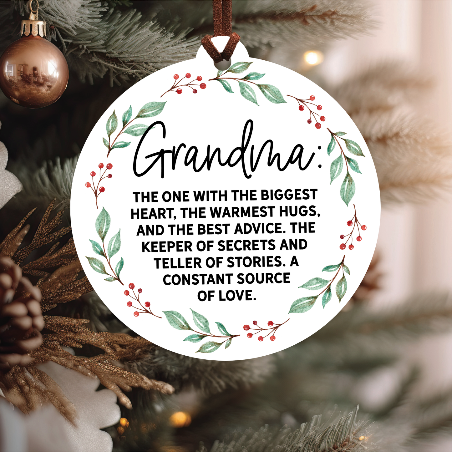 Grandma Definition Christmas Ornament