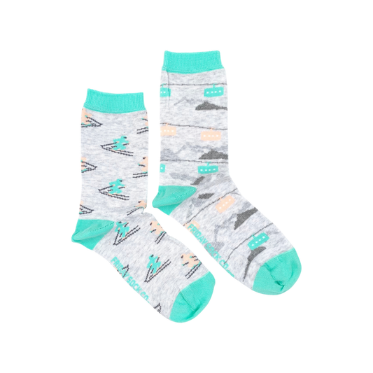 Women’s Socks | Skiers & Gondolas | Mismatched