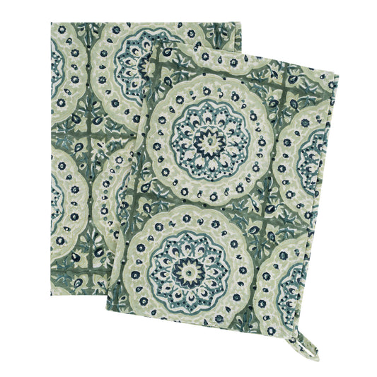 Mirabel Block Print Tea Towels set of 2