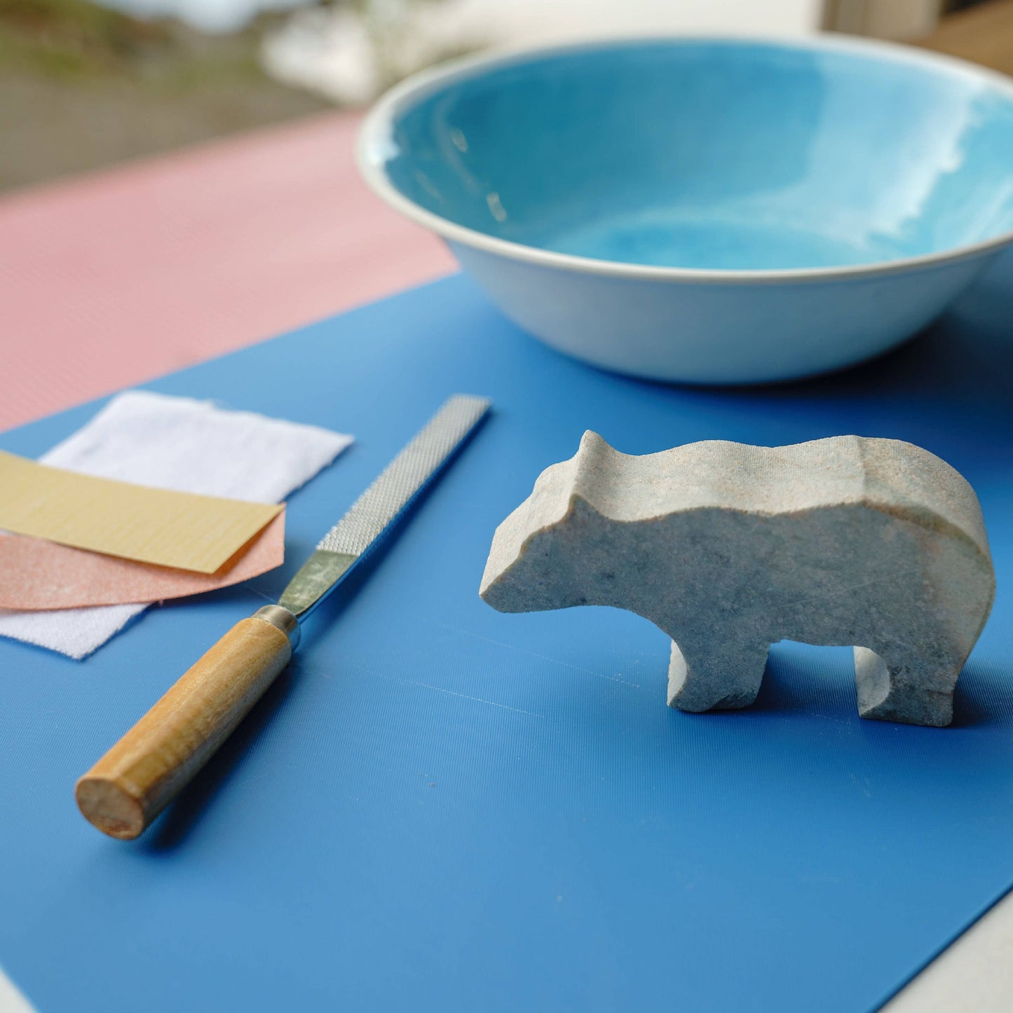 Bear & Wolf Soapstone Carving Kit