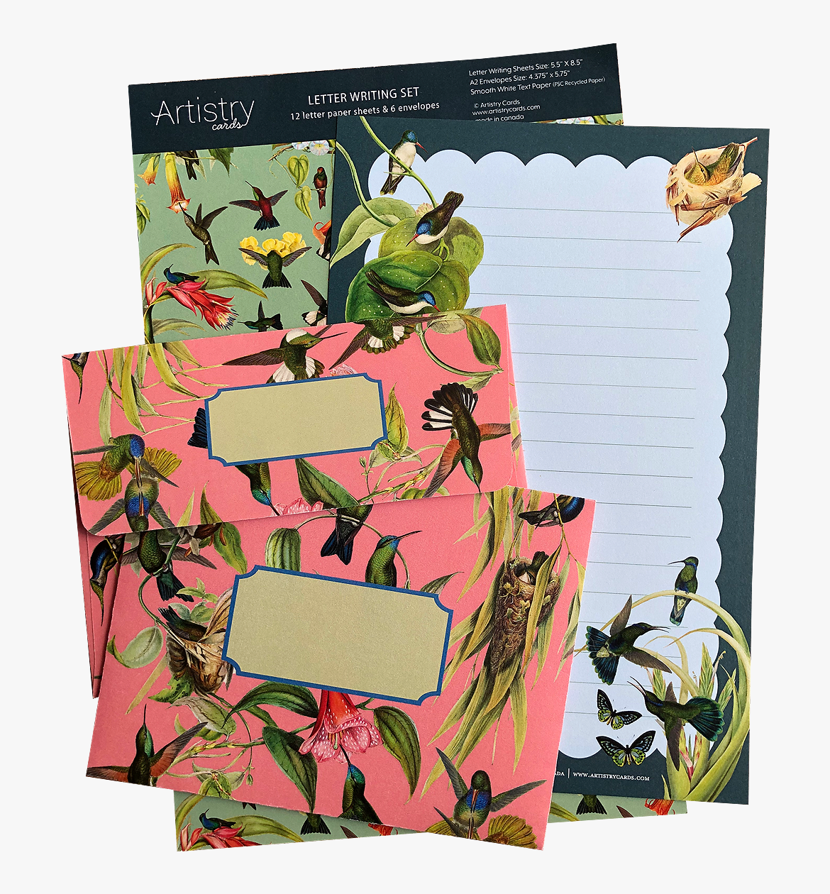 Vintage Hummingbird Letter Writing Set