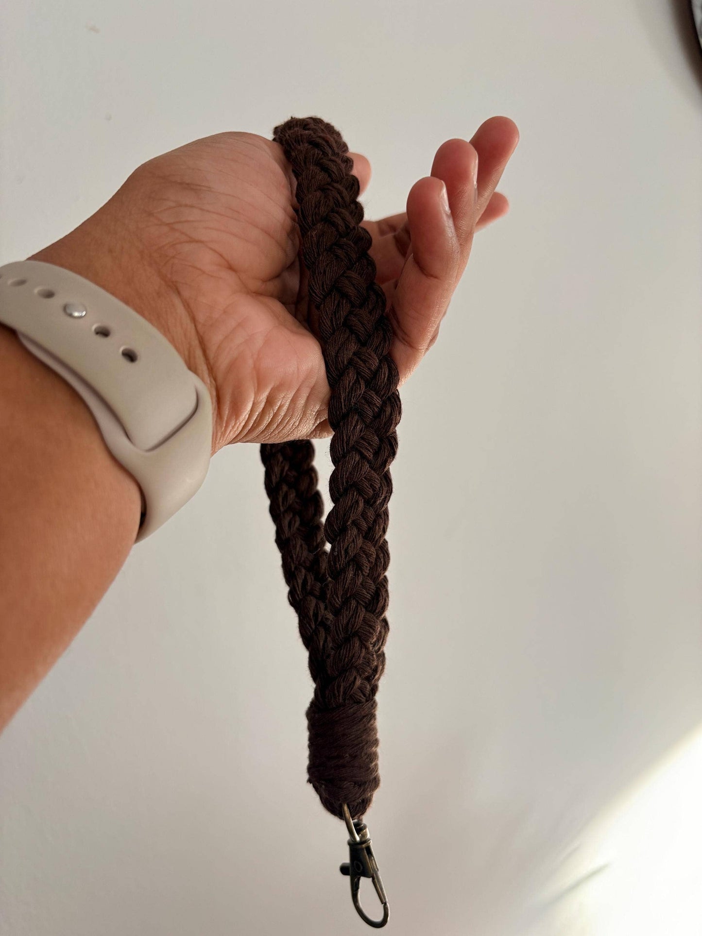 Handmade Macrame Cotton Boho Wristlet Keychain for Women