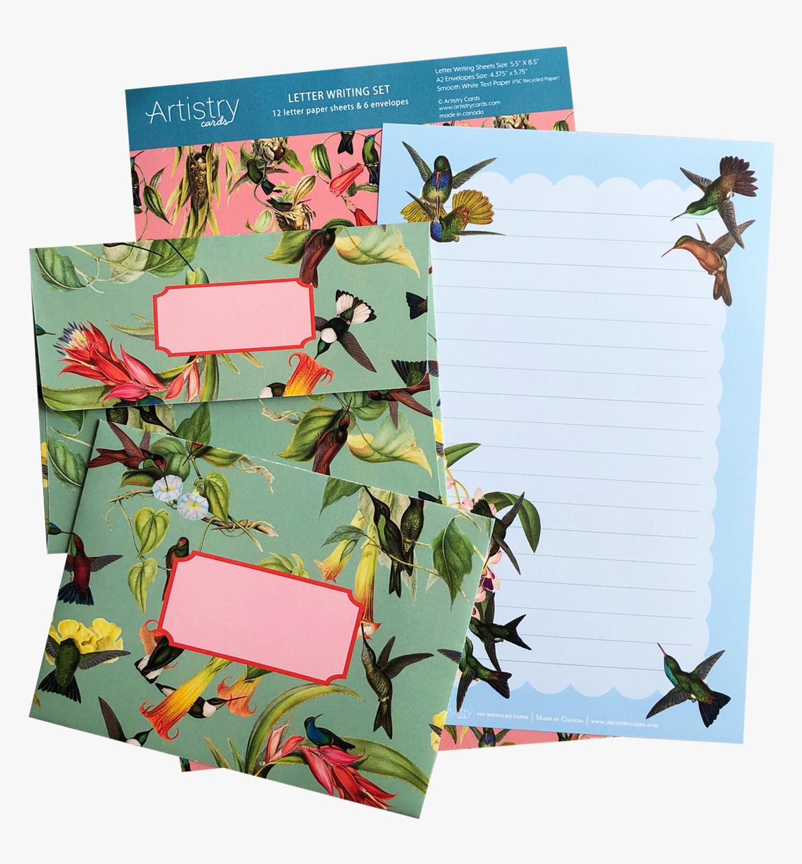 Vintage Hummingbird Letter Writing Set