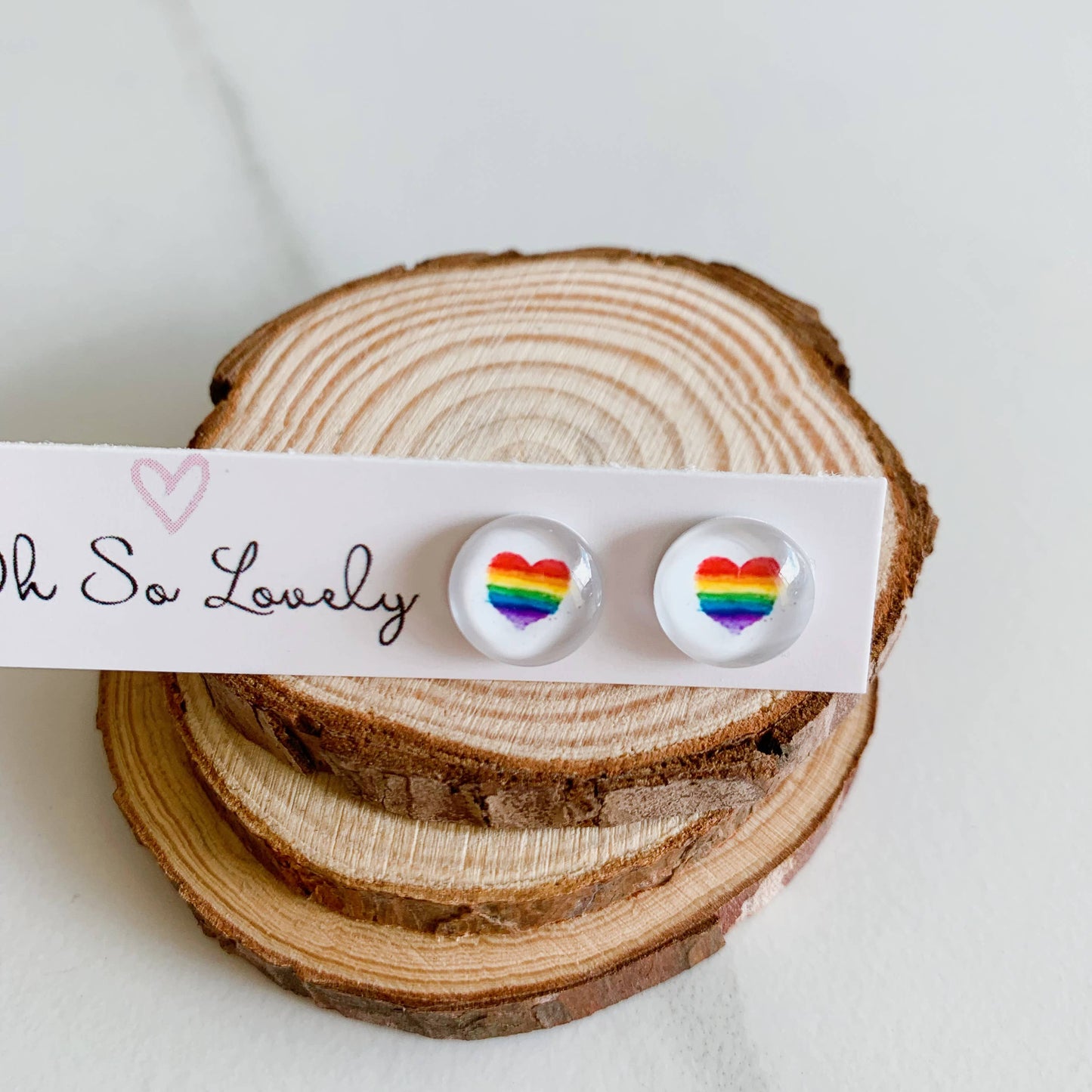 Rainbow Heart Earrings