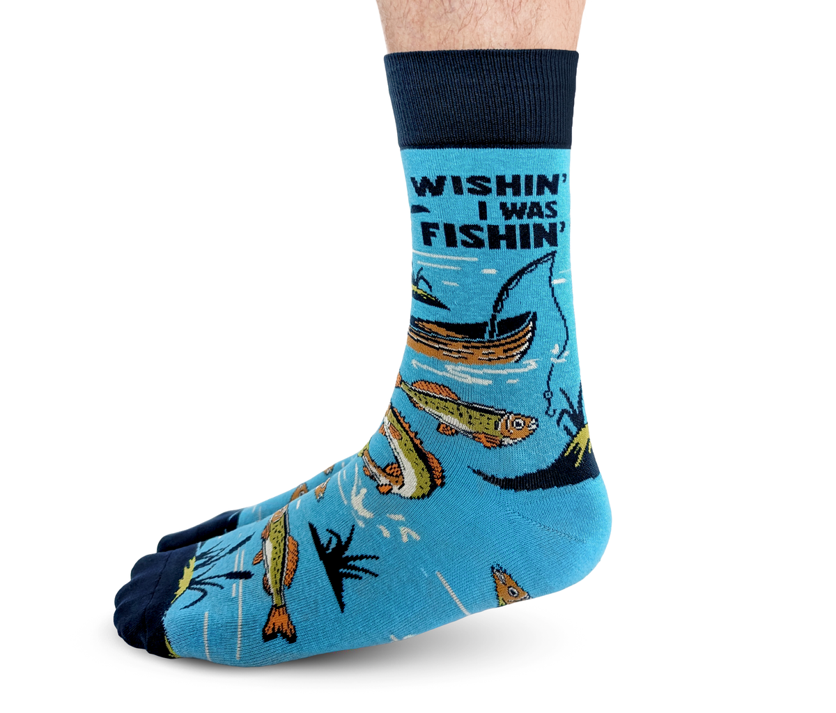 Wishin' I Was Fishin' Socks - M/L (Men)