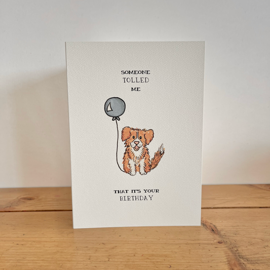 Birthday – Duck Toller Dog-Themed Greeting Card