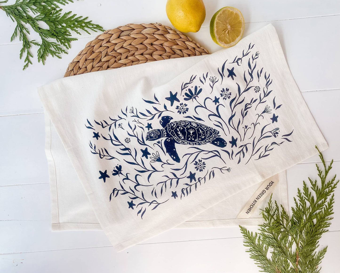 Sea Turtle Tea Towel / Dish Towel / Tea Towel