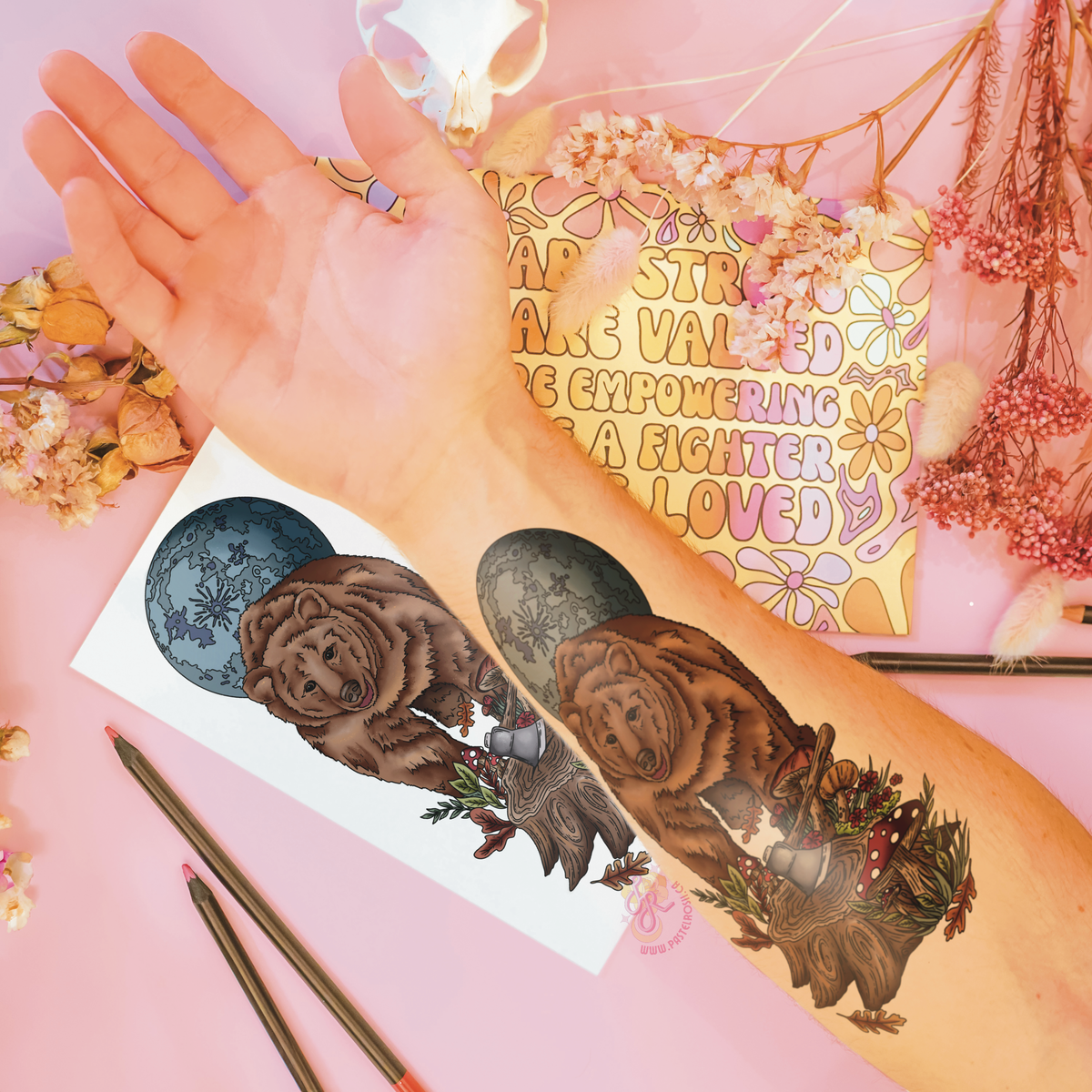 Grizzly Dreams Temporary Tattoo