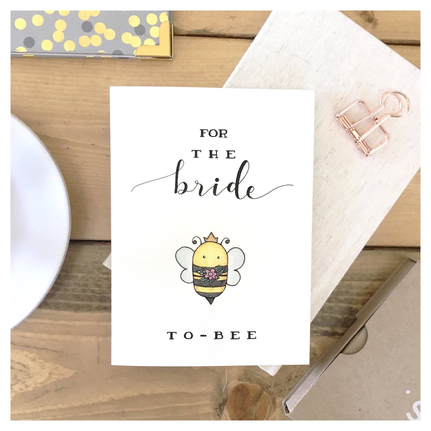 Wedding – Punny “Bride-to-Bee” Greeting Card
