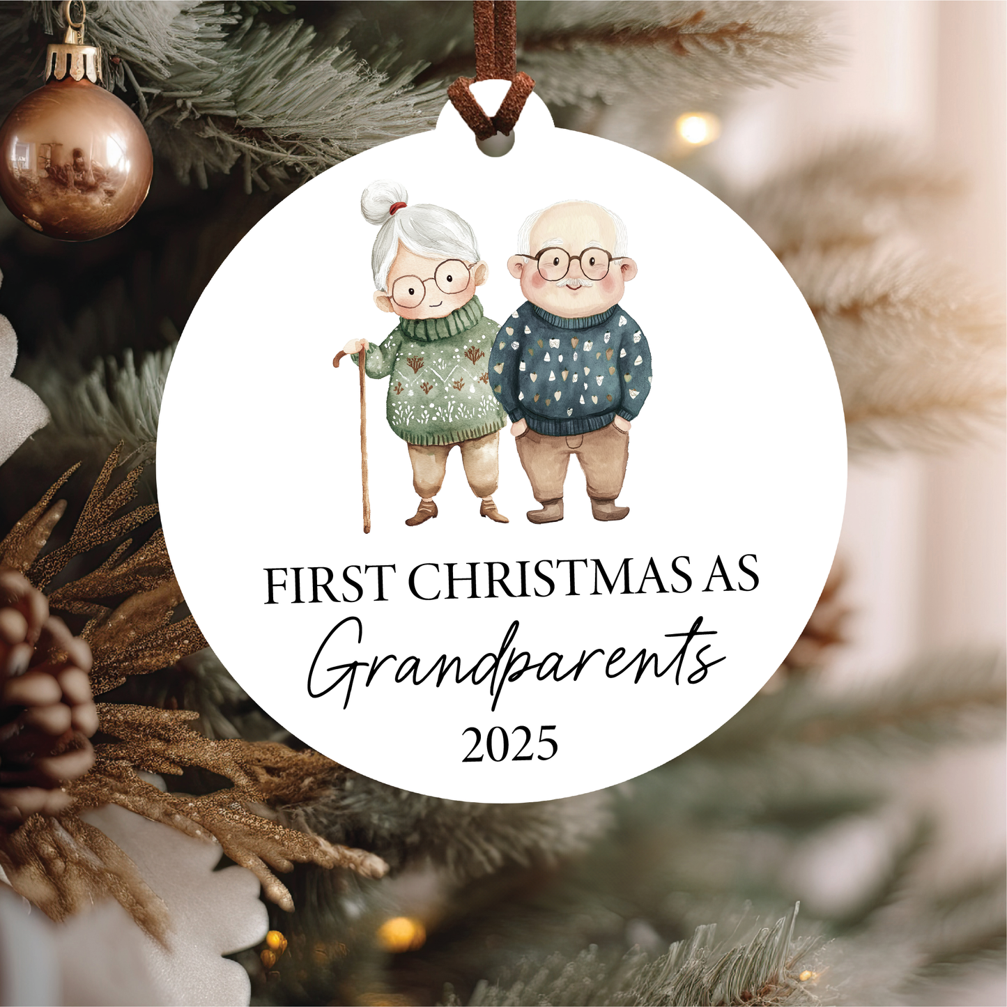 First Christmas As Grandparents 2025 Ornament