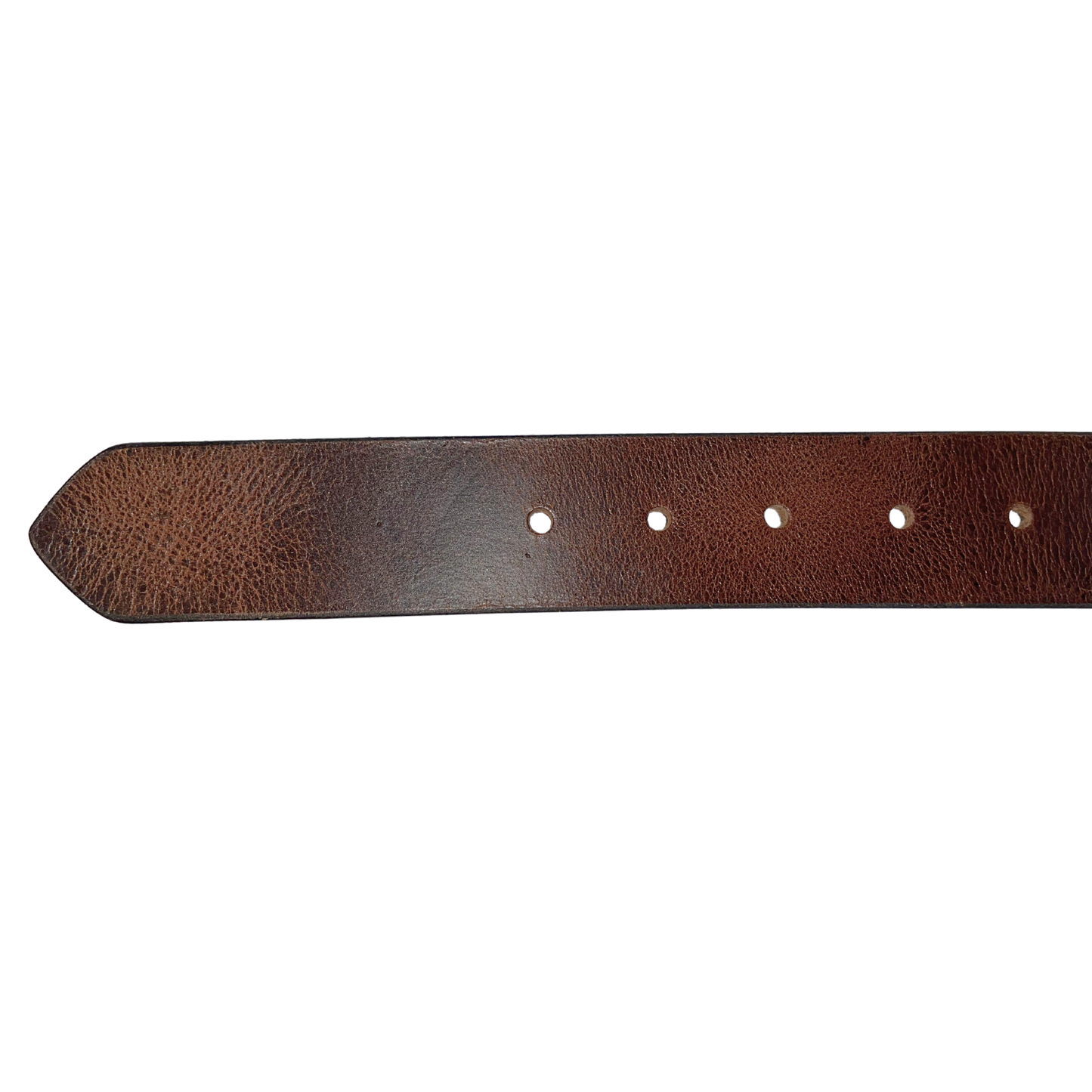 Leather Brown Belt with Vintage Silver Buckle