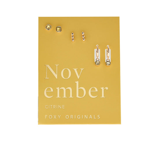 November Birthstone Earrings
