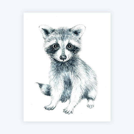 Baby Racoon Art Print