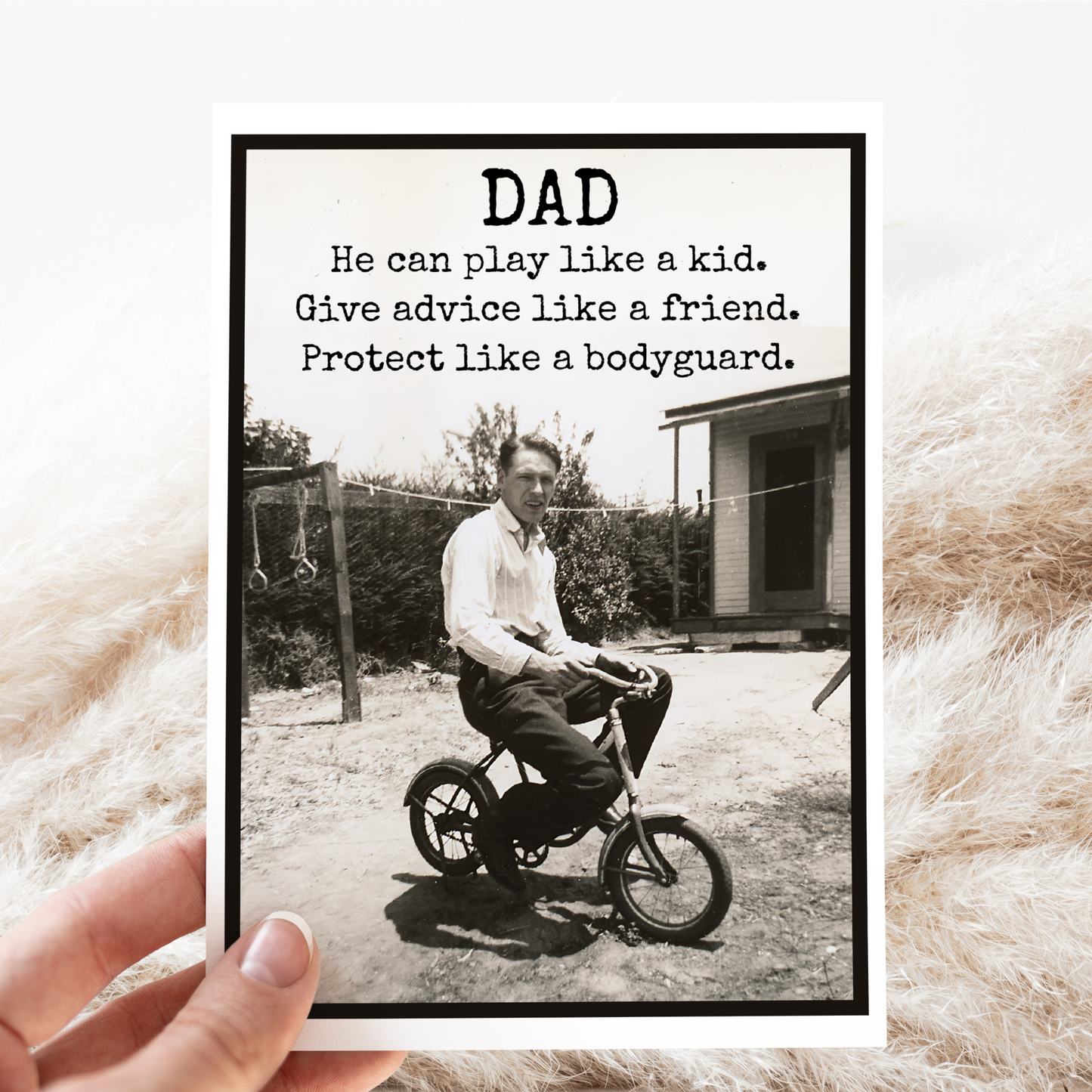 Card For Dad. Play Like a Kid. Father's Day. Birthday.