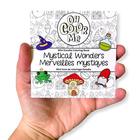 Mini Coloring Book Mystical Wonders, 4"x4" Stocking Stuffers