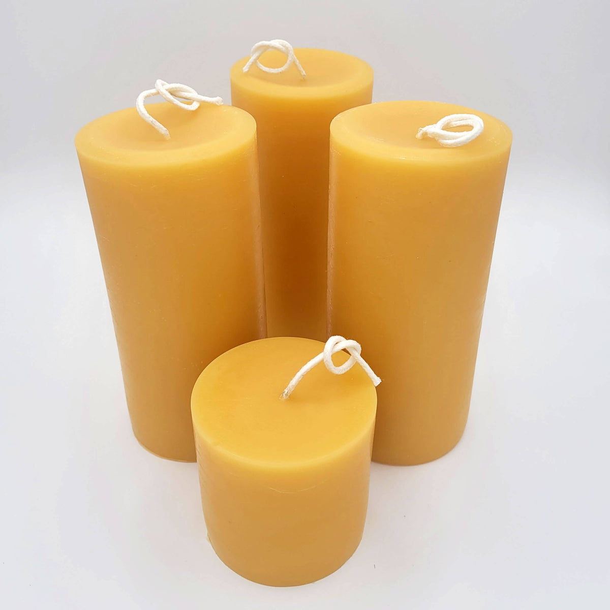 3" Wide 100% Beeswax Pillar Candle - Natural Beewax color