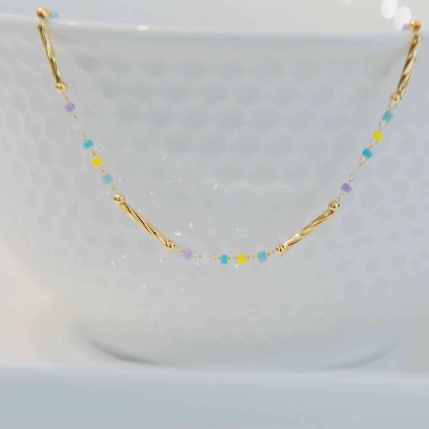 Tiana colored bead chain necklace 