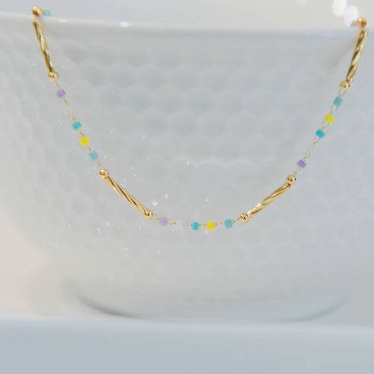 Tiana colored bead chain necklace 
