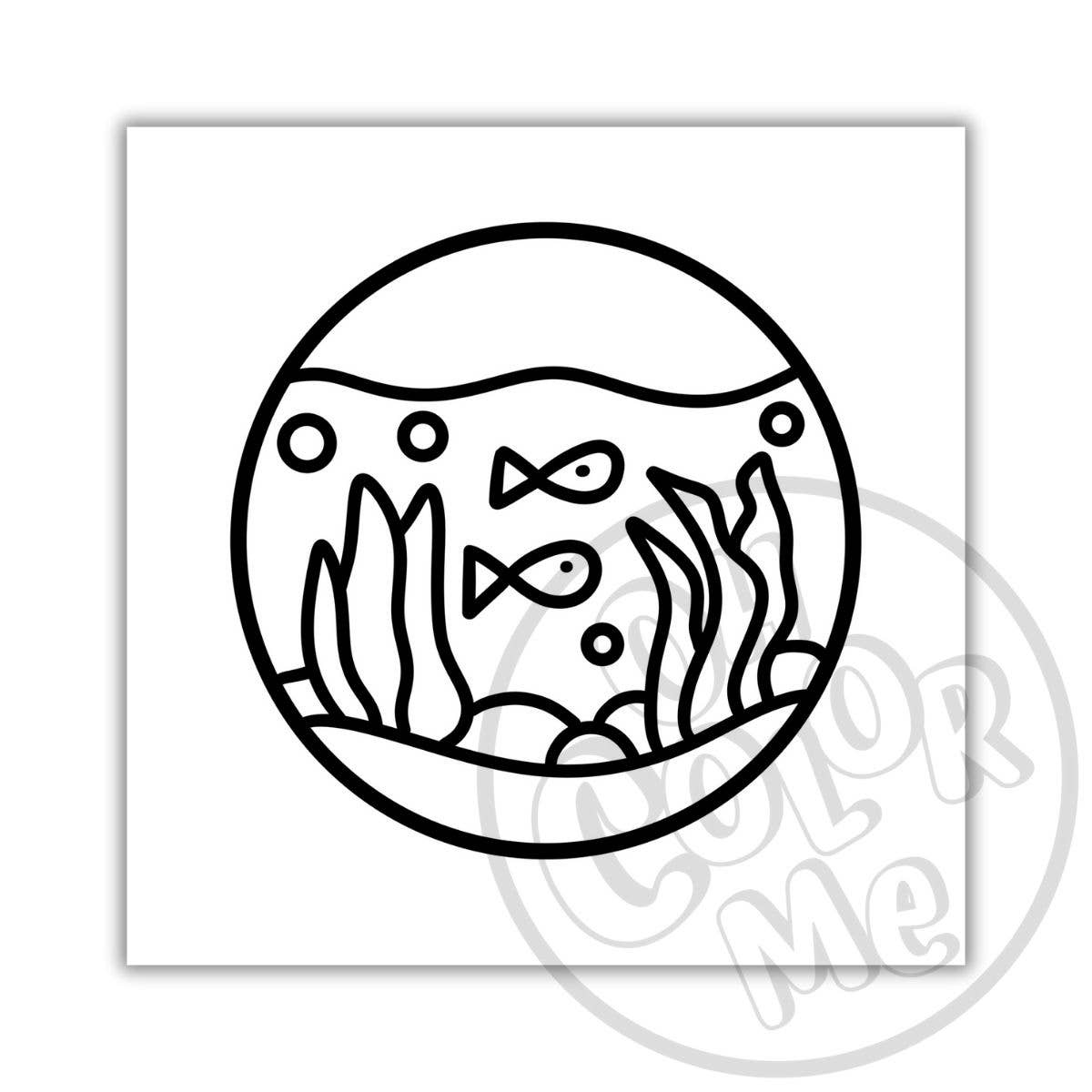 Mini Coloring Book Calming Scenes, 4"x4", Stocking Stuffers