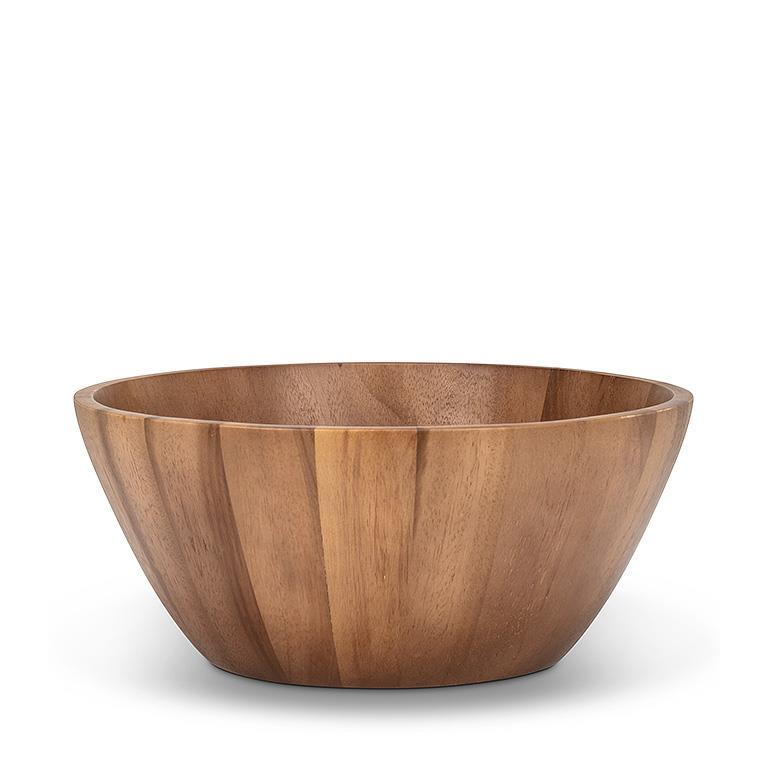 Large Deep Acacia Wood Bowl 13.75" Deep