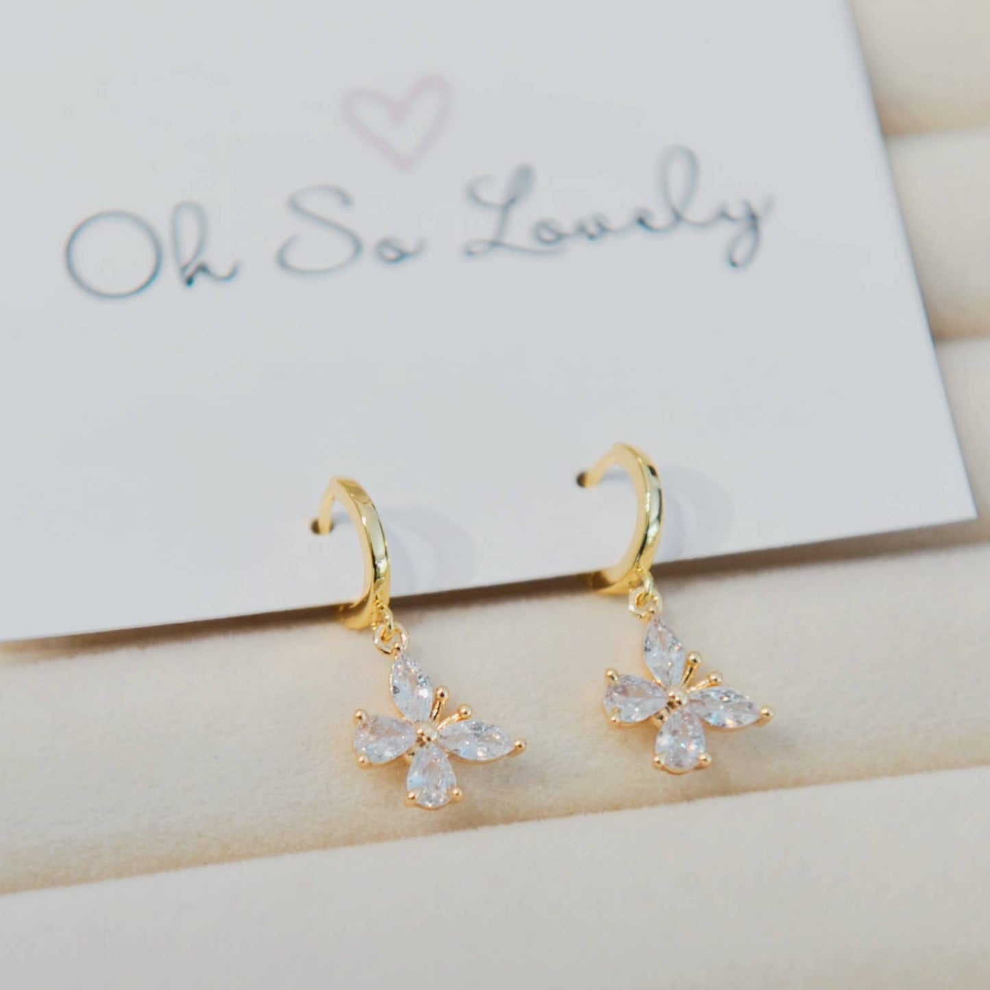 Millie Butterfly Huggie Hoop Earrings