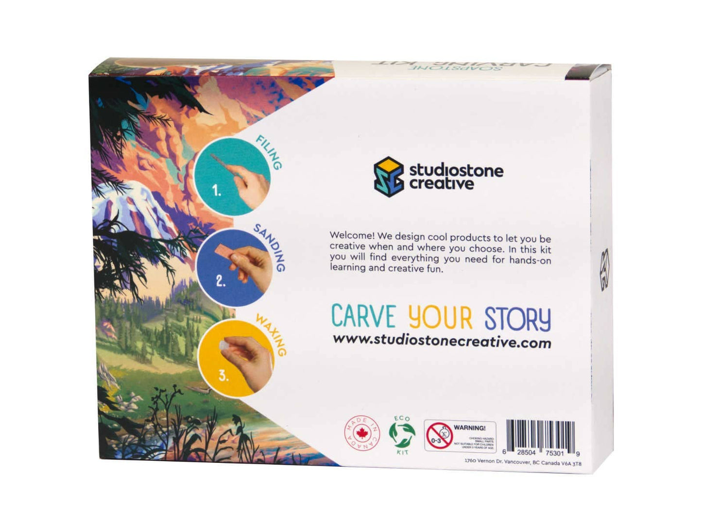 Bear & Wolf Soapstone Carving Kit