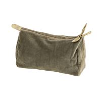 Velvet Pouch Bag Block Print Interior- Large