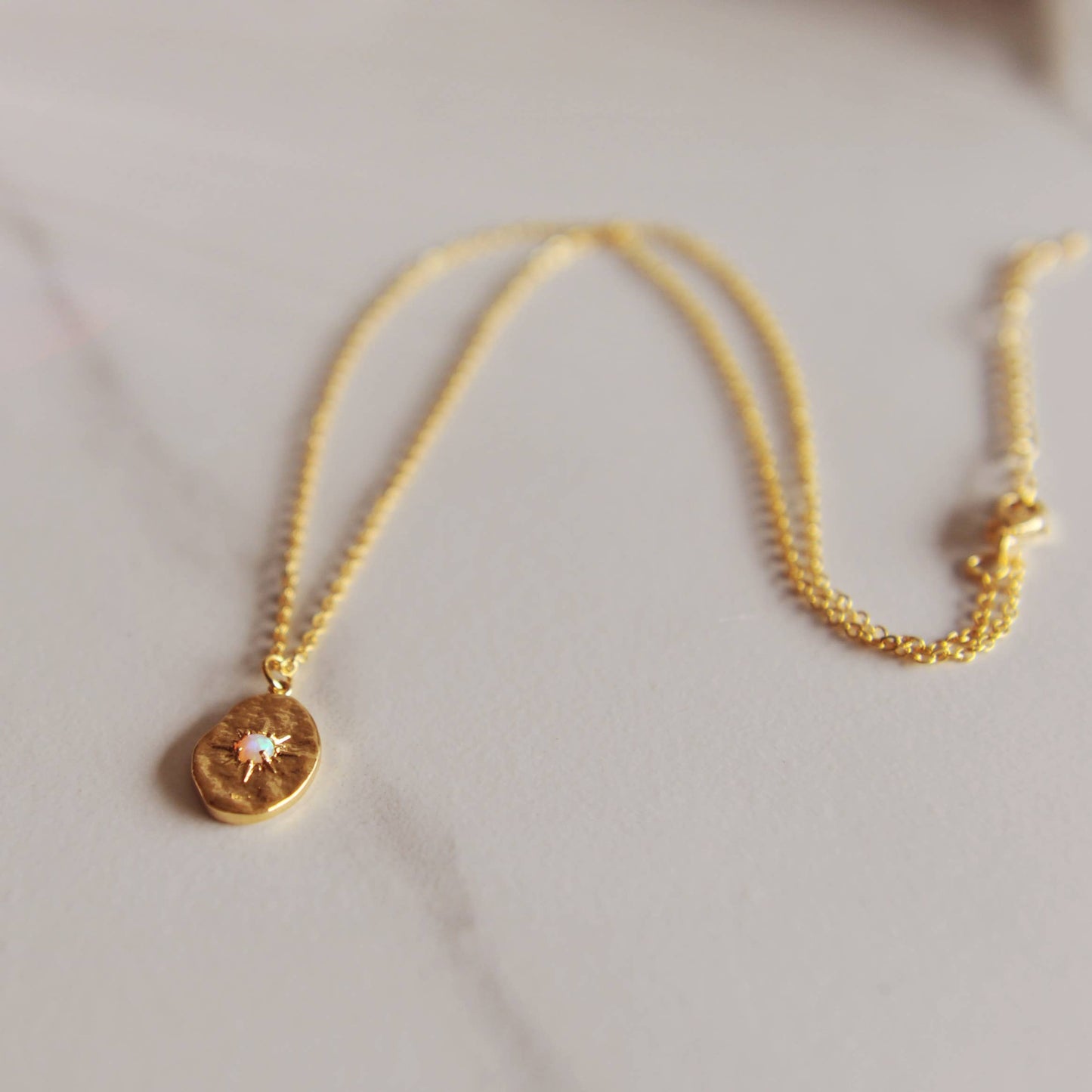 Nova vintage opal star necklace