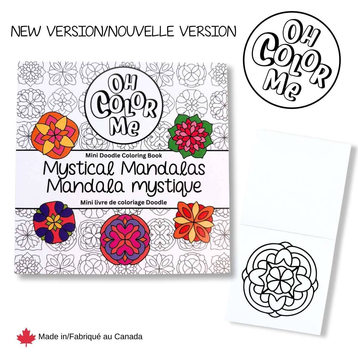 Mini Coloring Book Mystical Mandalas, 4x4" Stocking Stuffers
