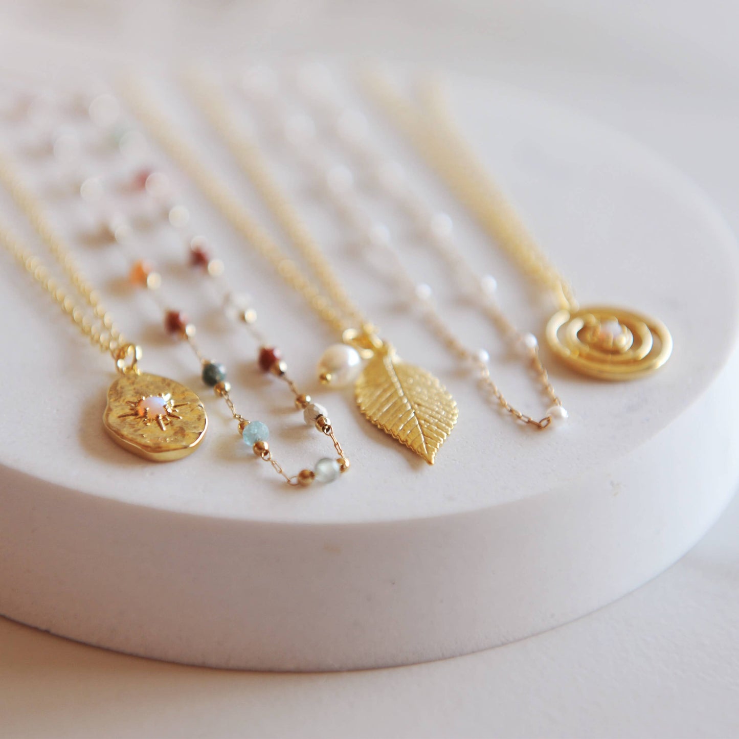 Nova vintage opal star necklace