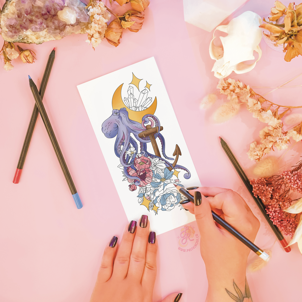 Moonlit Tides Temporary Tattoo
