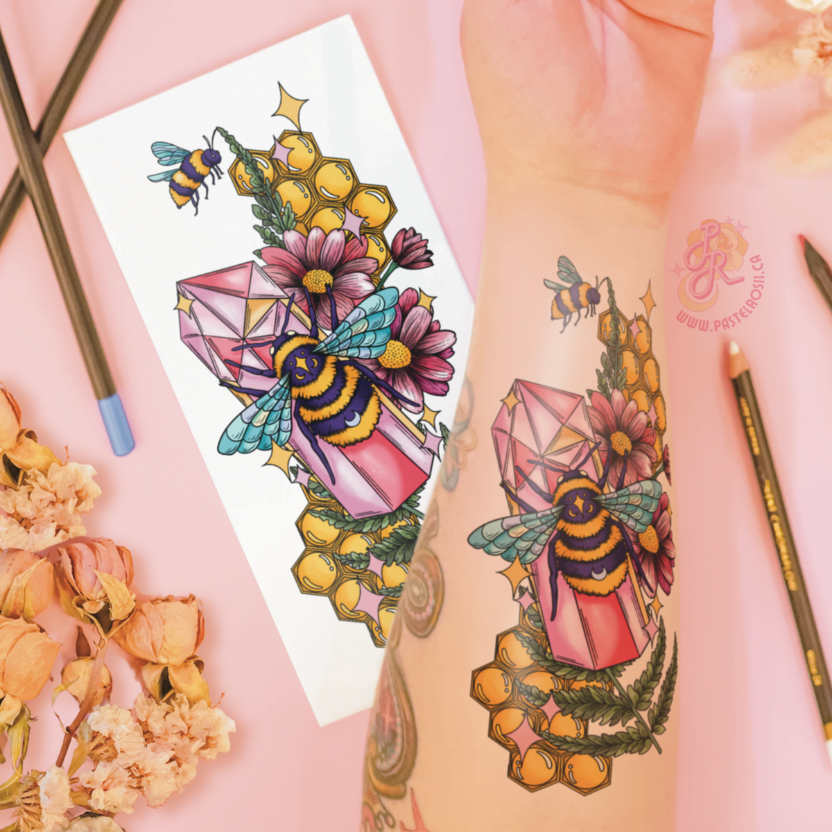 Crystallized Honey Temporary Tattoo