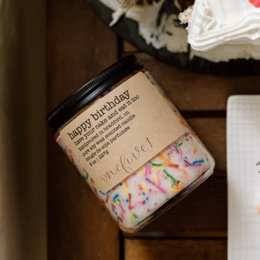Happy birthday soy candle BIRTHDAY GIFT IDEA