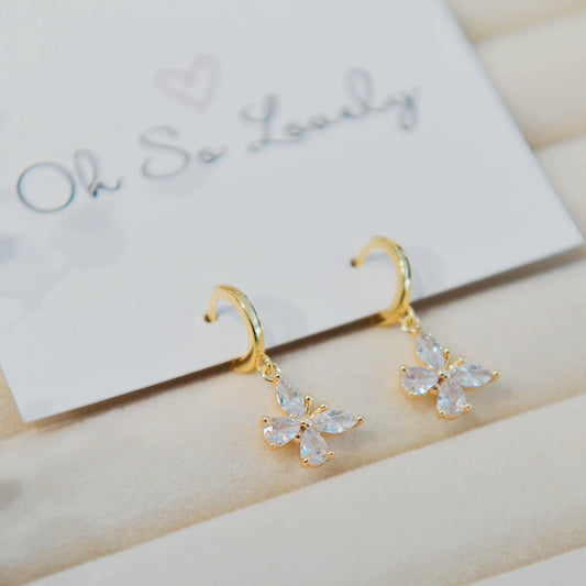 Millie Butterfly Huggie Hoop Earrings
