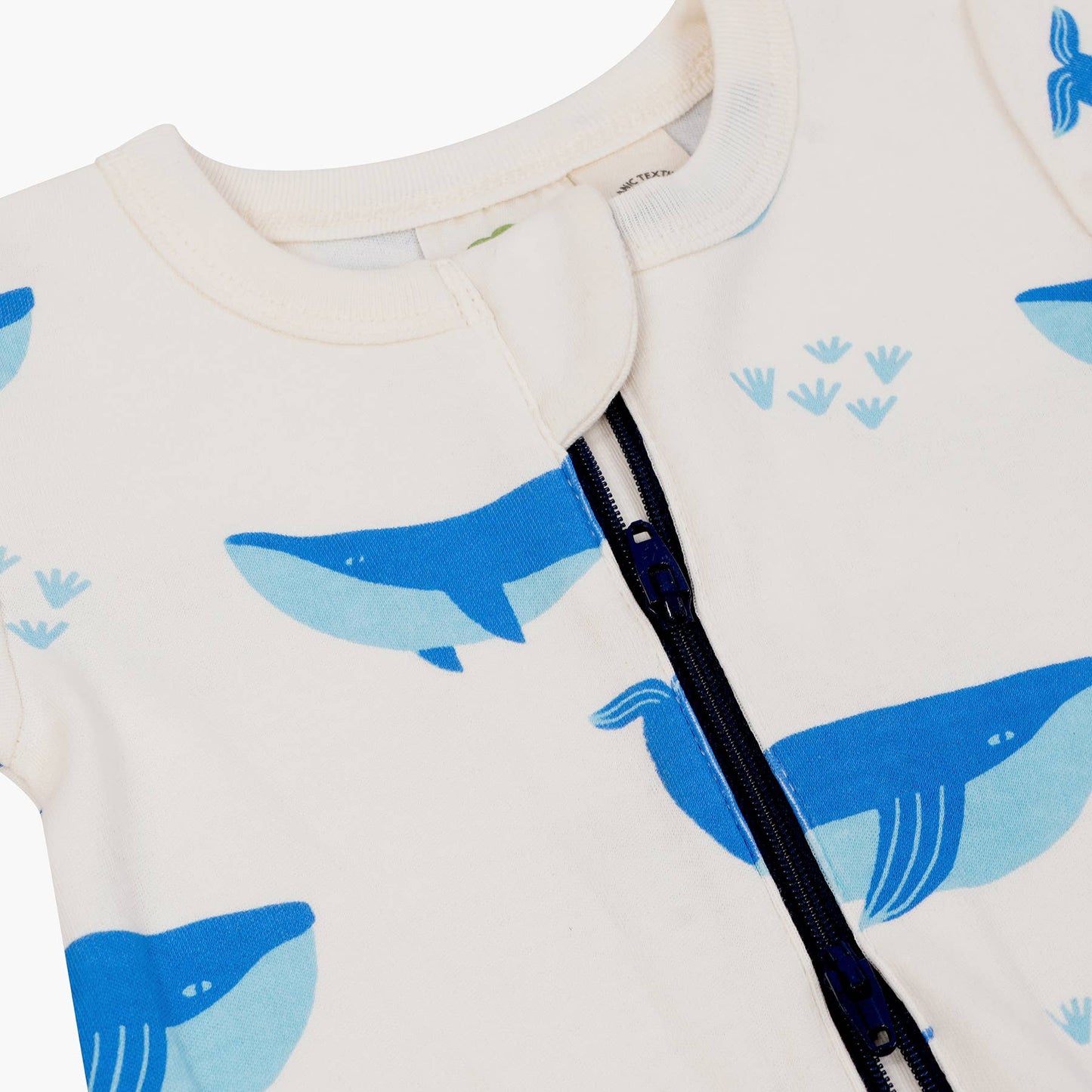 Signature Print '2-Way' Zip Romper - Short Sleeve