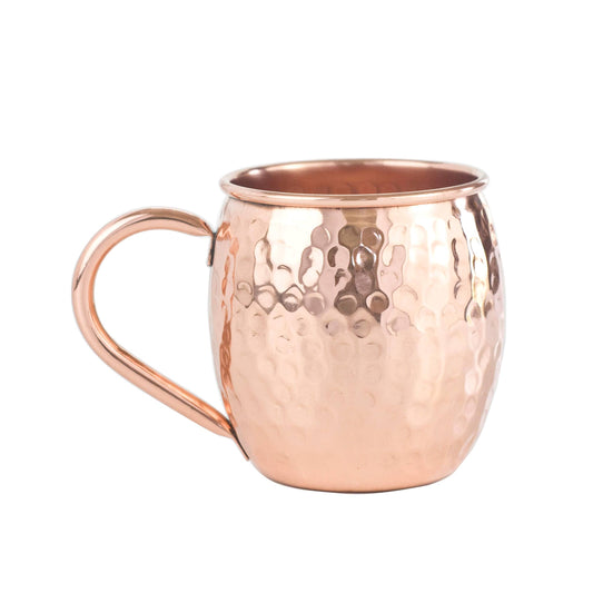 Barrel Hammered: 16oz Solid Copper Moscow Mule Mug