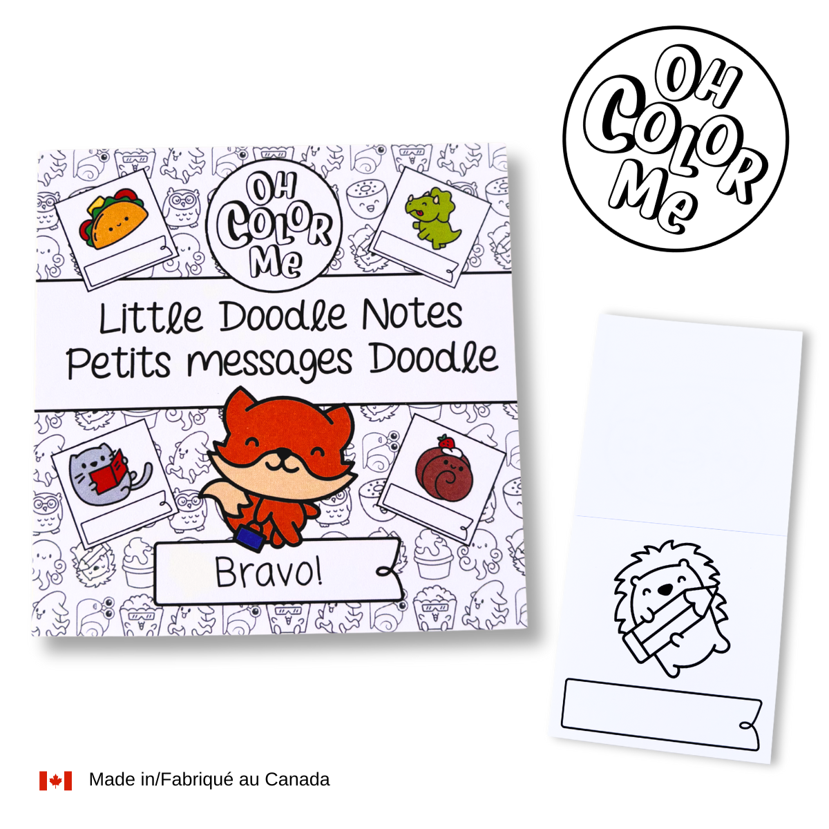 Little Doodle Notes, 4"x4", Lunch Notes, Teacher Gift