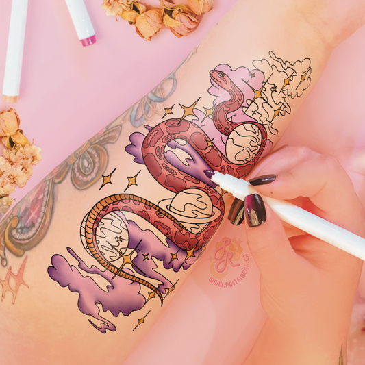 Starborn Snake Temporary Tattoo