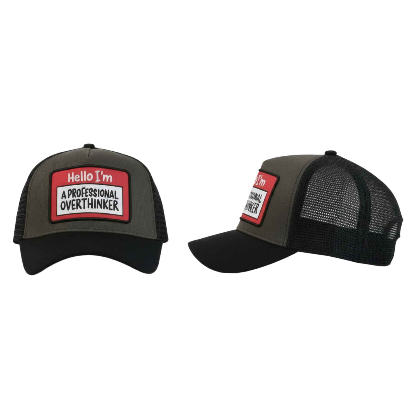 Funny Trucker Hat - A Professional Overthinker