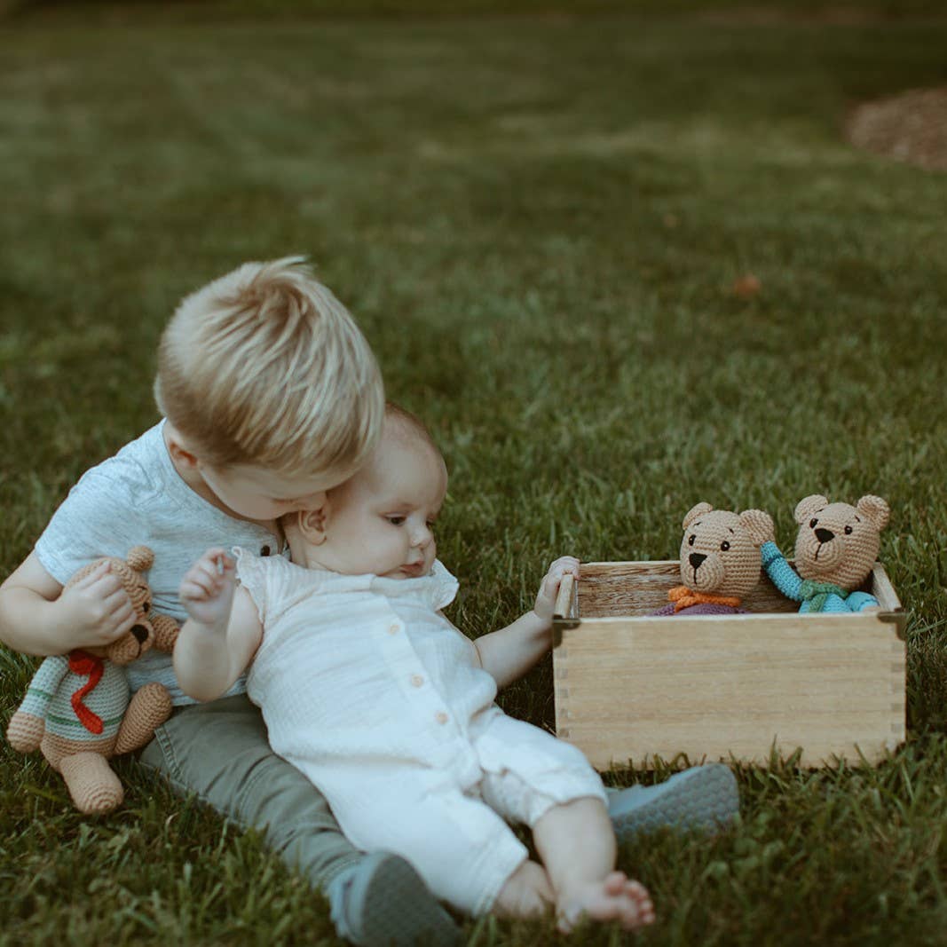 Handcrafted Velvety Boho Teddy Bears – Teal, Blue & Purple