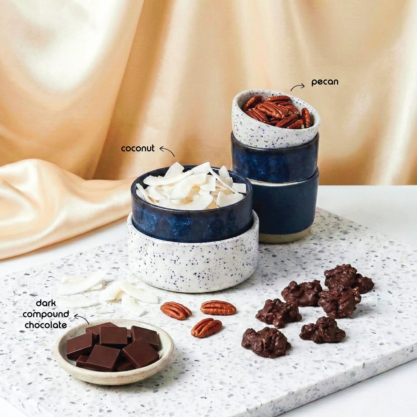 Dark Choco Nuggets - Pecan & Coconut (100g)