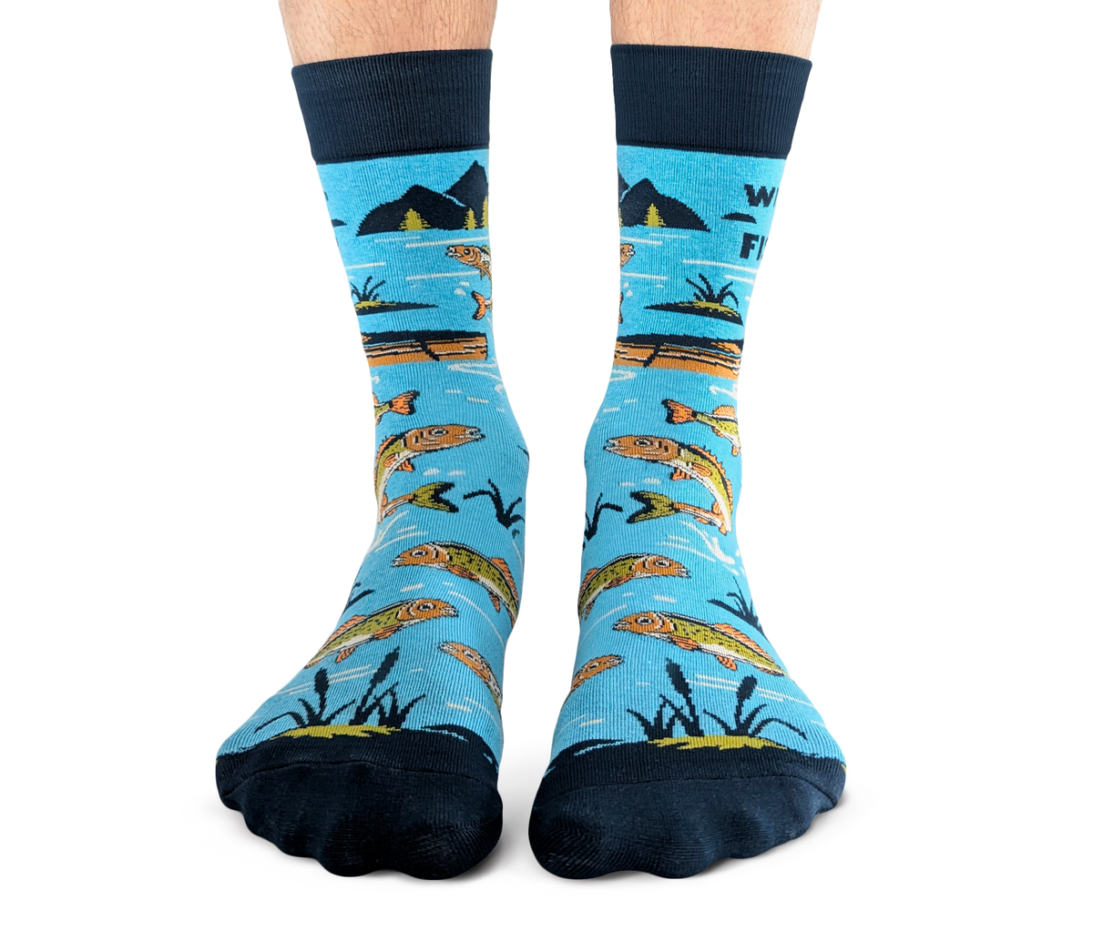 Wishin' I Was Fishin' Socks - M/L (Men)
