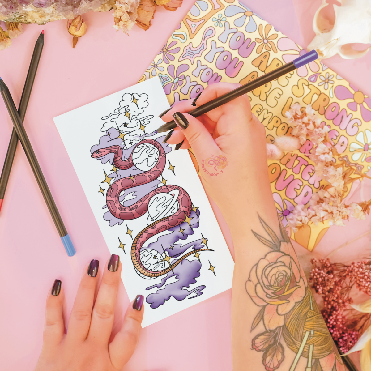 Starborn Snake Temporary Tattoo
