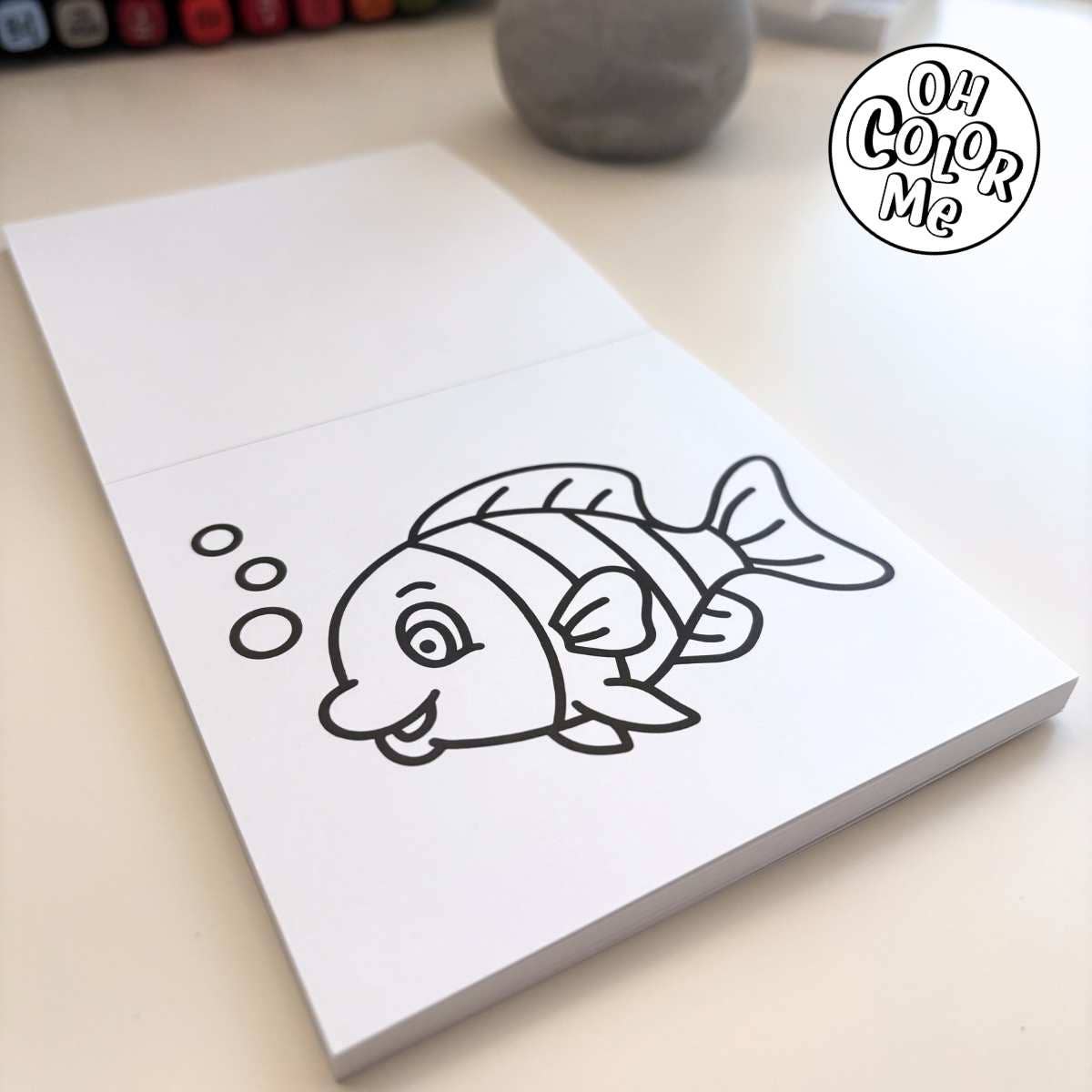 Mini Coloring Book Sea Secrets, 4"x4", Stocking Stuffers