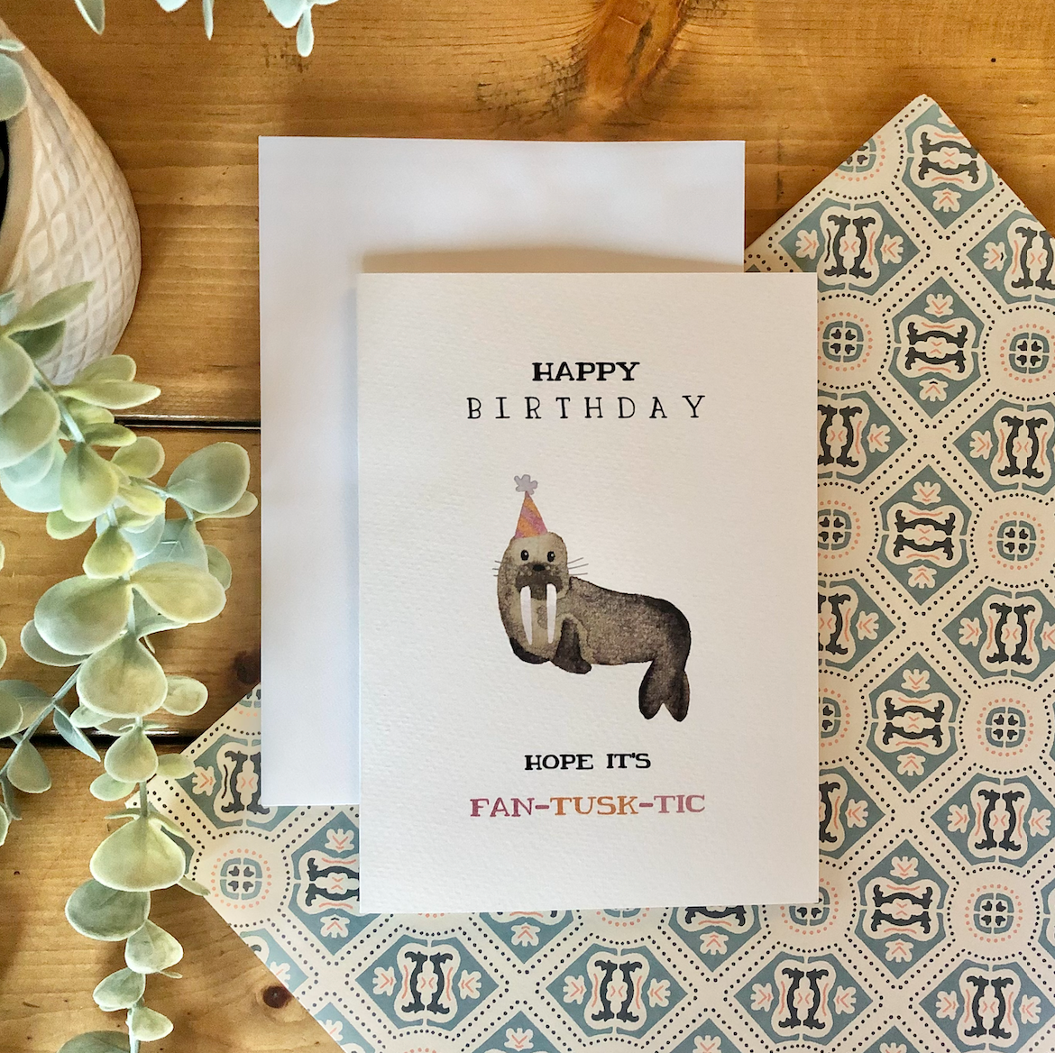 Have A Fan-tusk-tic Birthday Card-kenzie