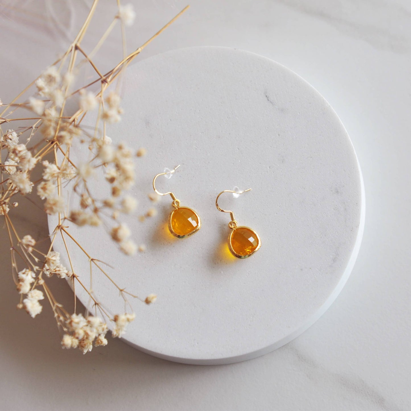 Lennon Orange gem earrings