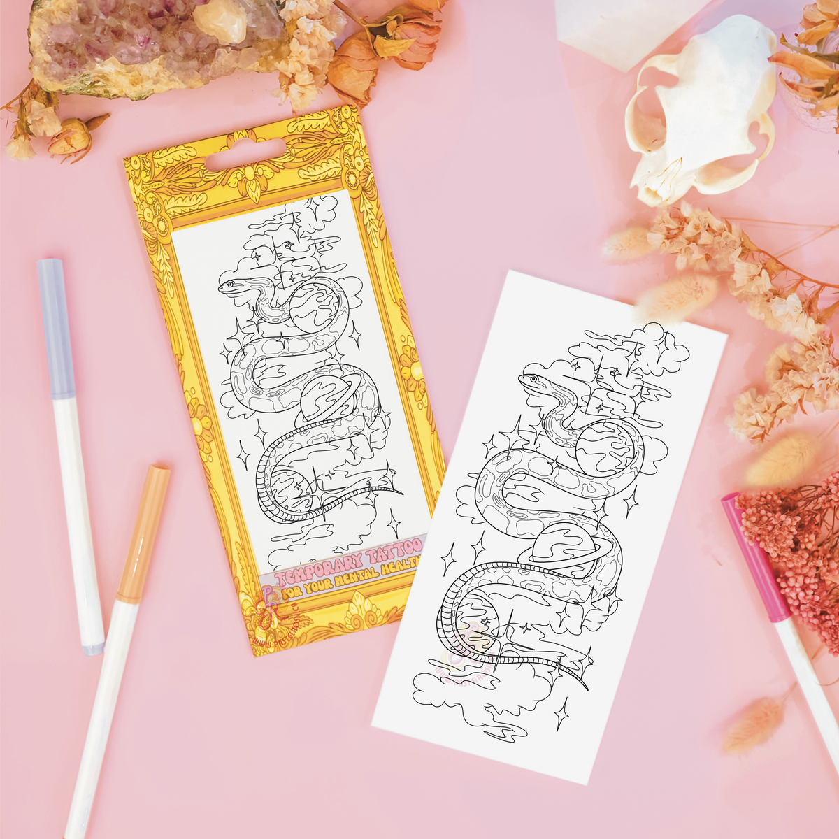 Starborn Snake Temporary Tattoo