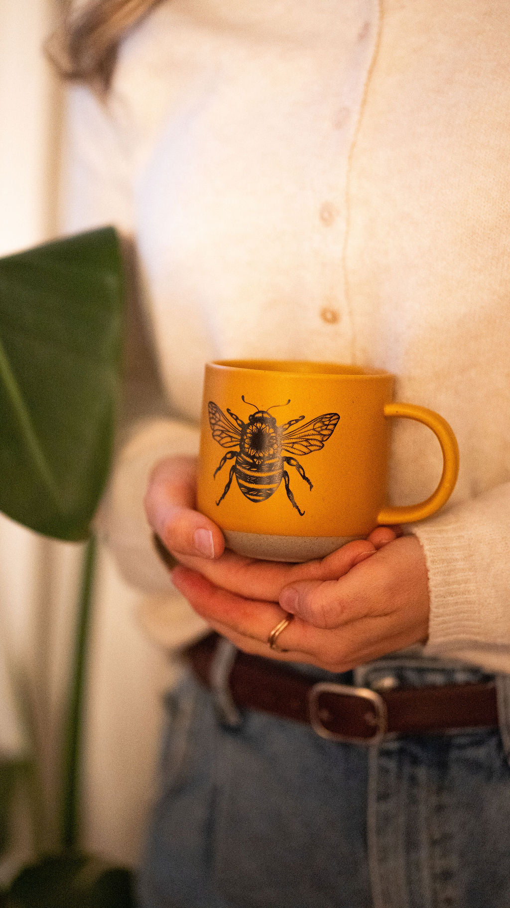 Ceramic Hand Drawn Mug - Bee